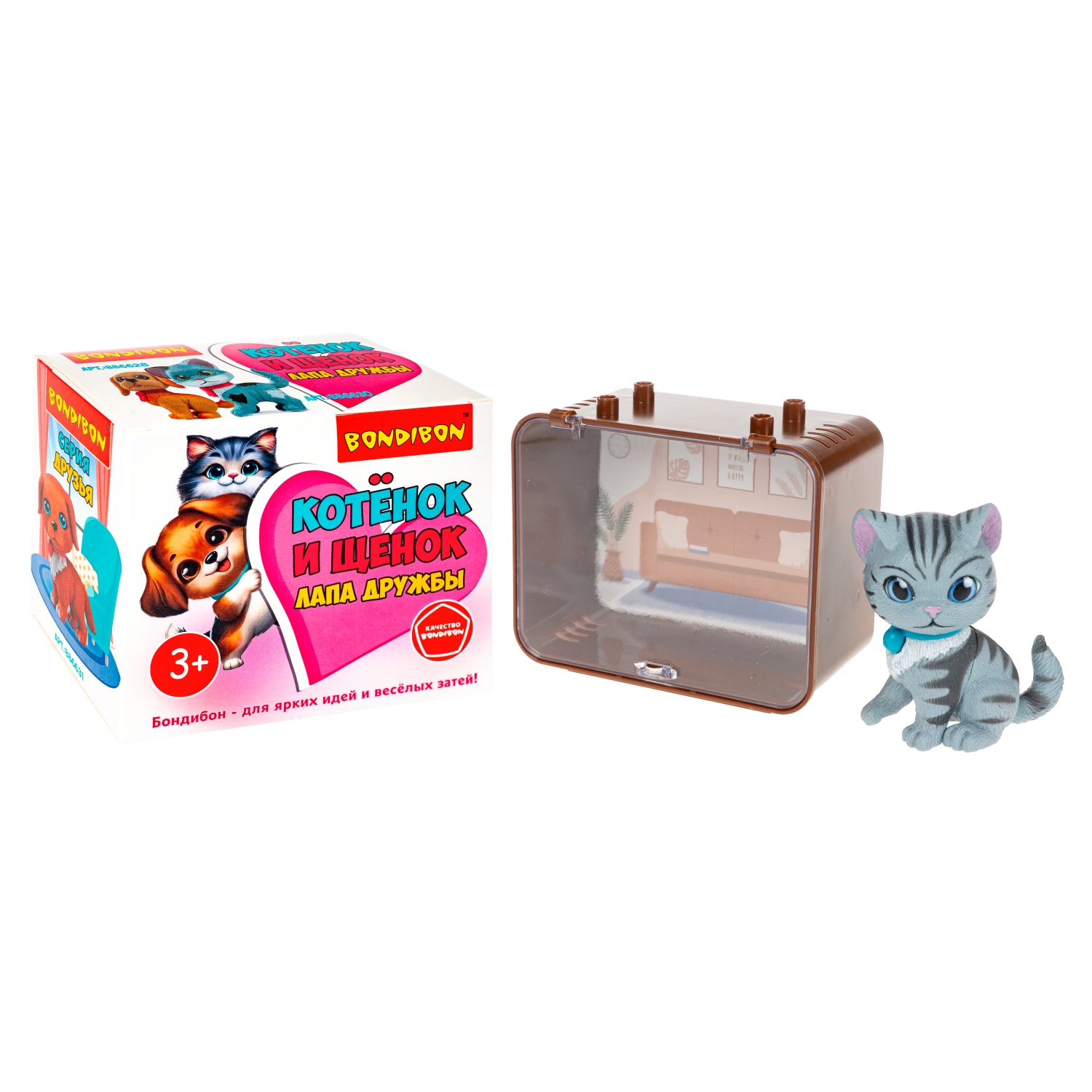 Игровой набор Bondibon Лапа дружбы Котенок полосатый - фото 3