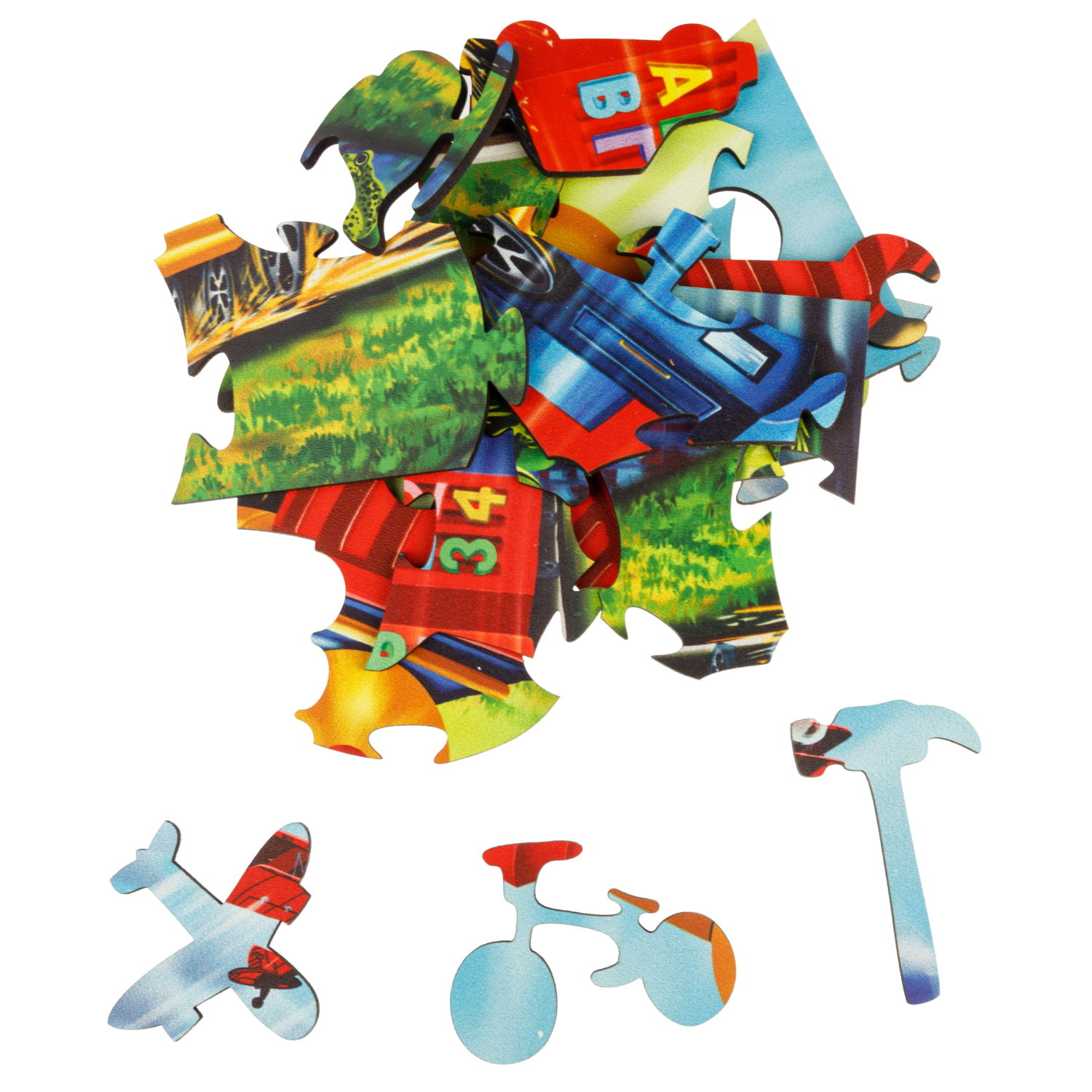 Пазл 1TOY макси Поезд деревянный - фото 3