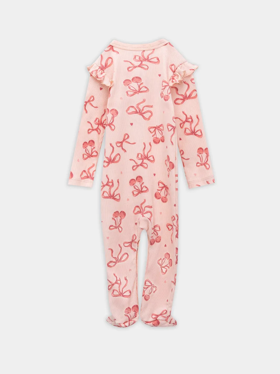 Комбинезон 2 шт Mark Formelle (Марк Формэль) 14007-2/сердечки на белоснежном +бантики на персике - фото 11