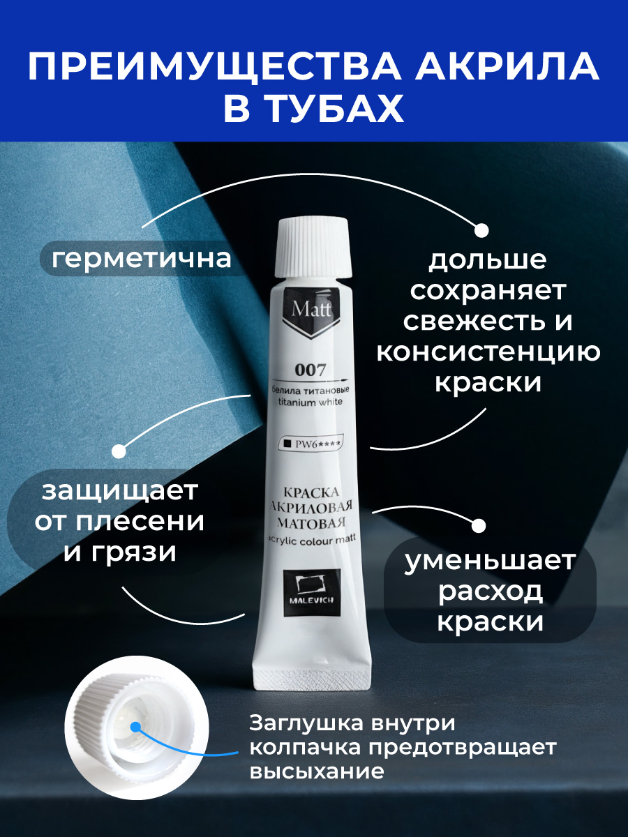 Краски акриловые Малевичъ - фото 5