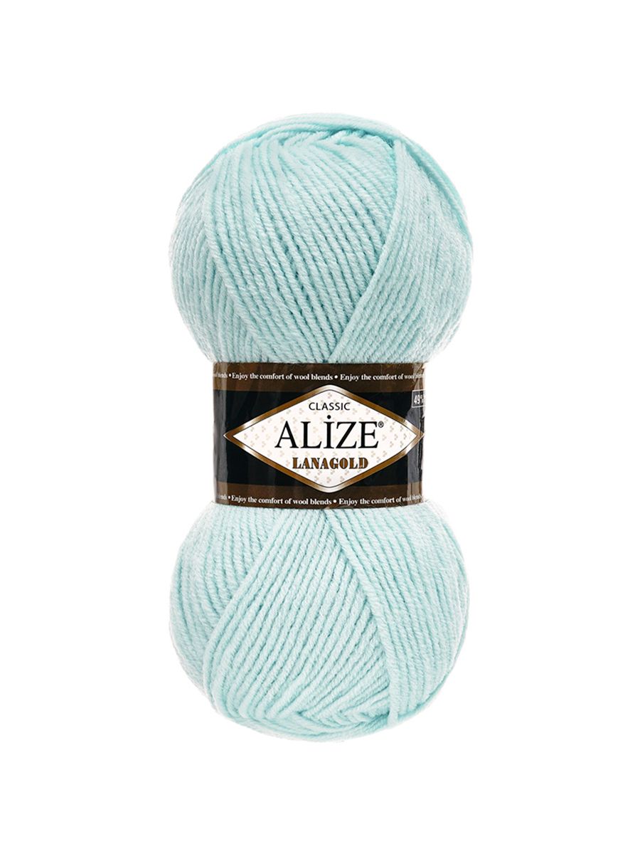 Пряжа Alize полушерстяная мягкая тонкая теплая Lanagold 100 гр 240 м 5 мотков 522 мята - фото 4