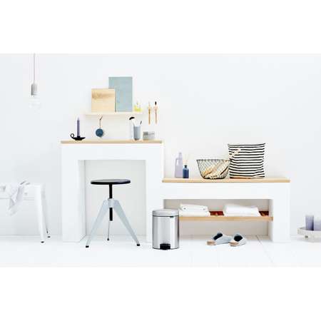 Бак мусорный Brabantia NewIcon с педалью стальной матовый FPP 5л 112102