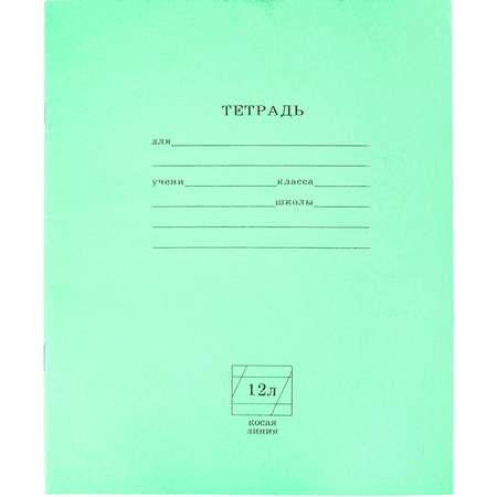 Тетрадь Prof-Press косая линейка 12 лист. 10 шт.