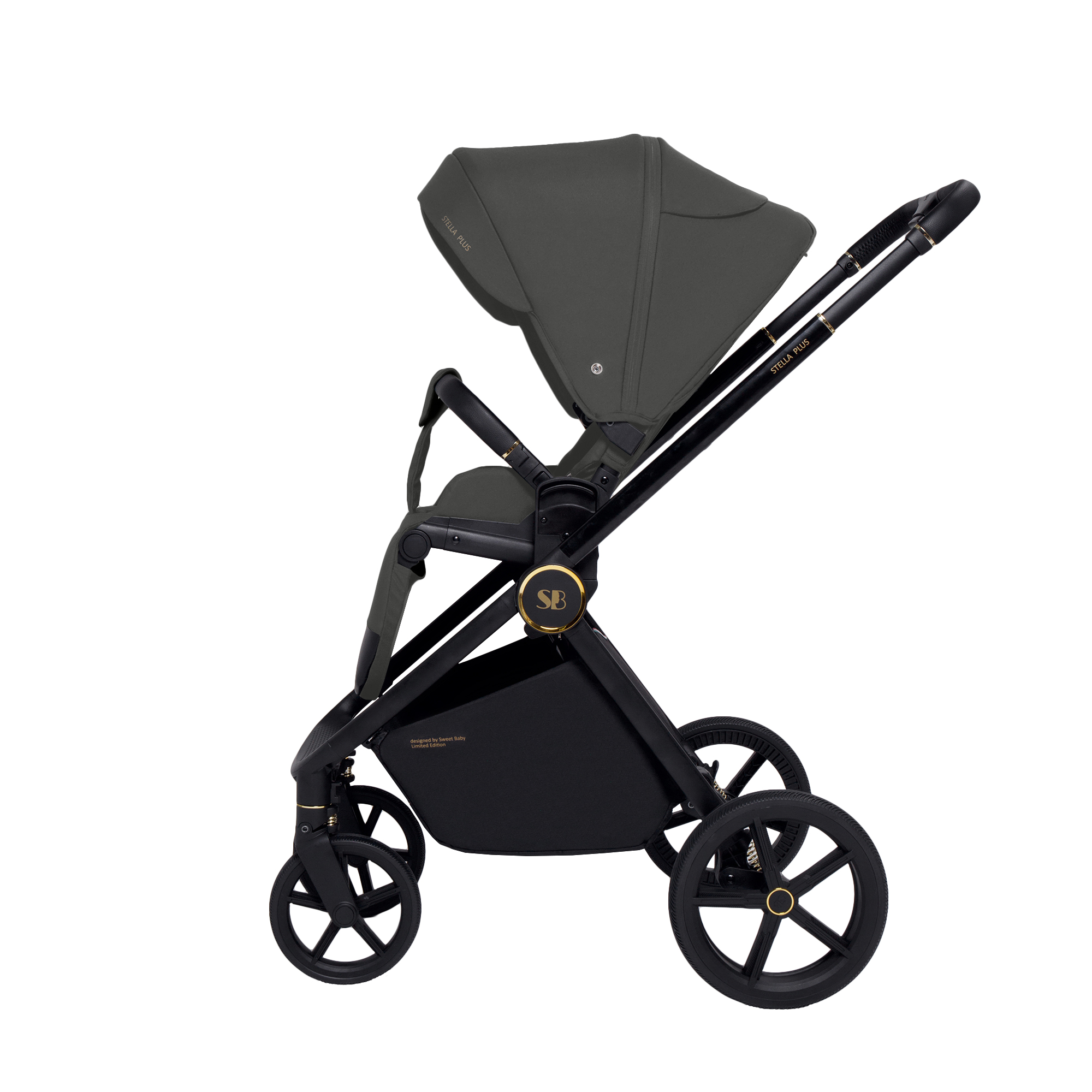 Коляска прогулочная Sweet Baby Stella Plus Dark Grey серый - фото 9