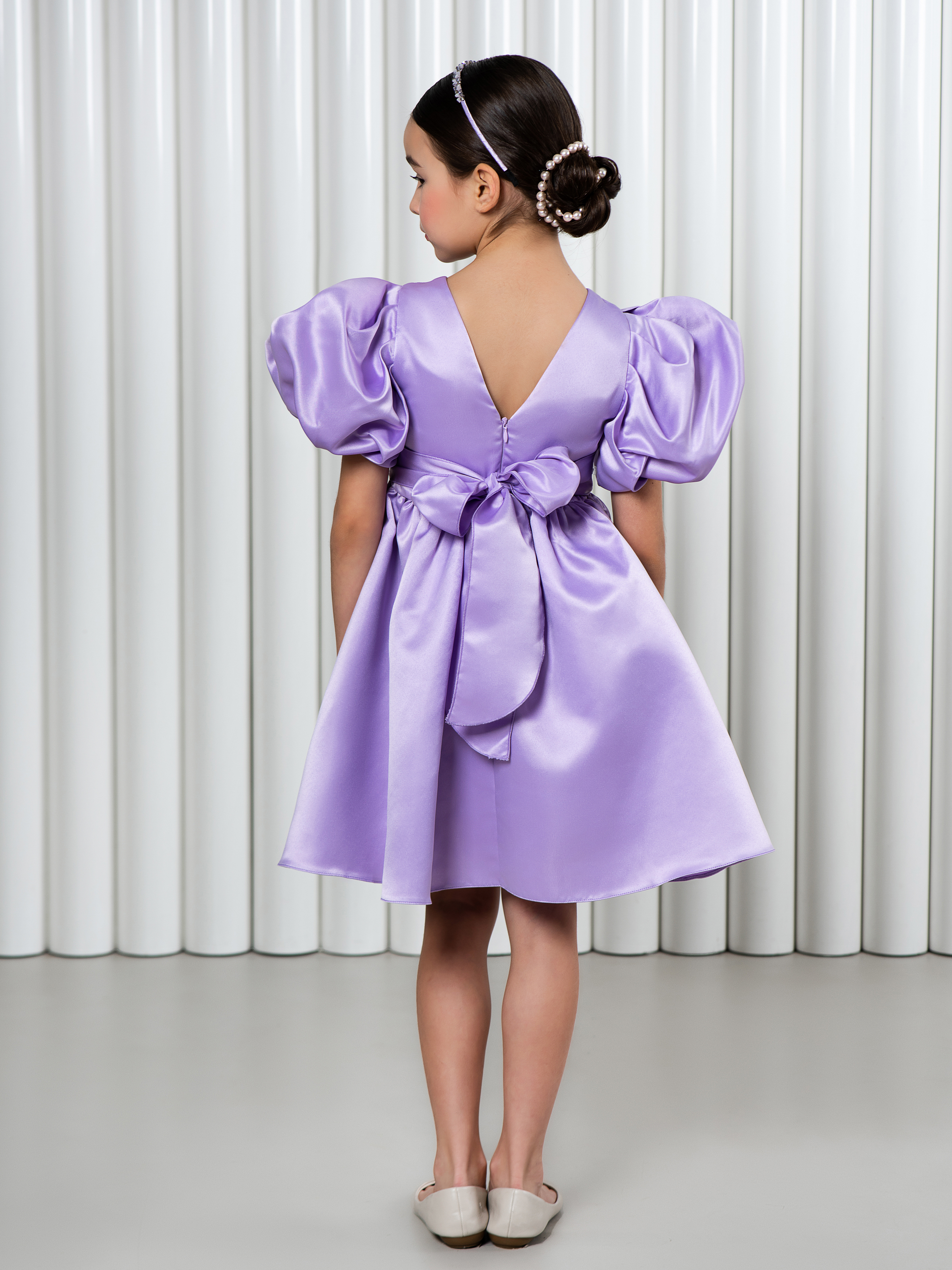 Платье LisaWeta D-143 лиловый - фото 3