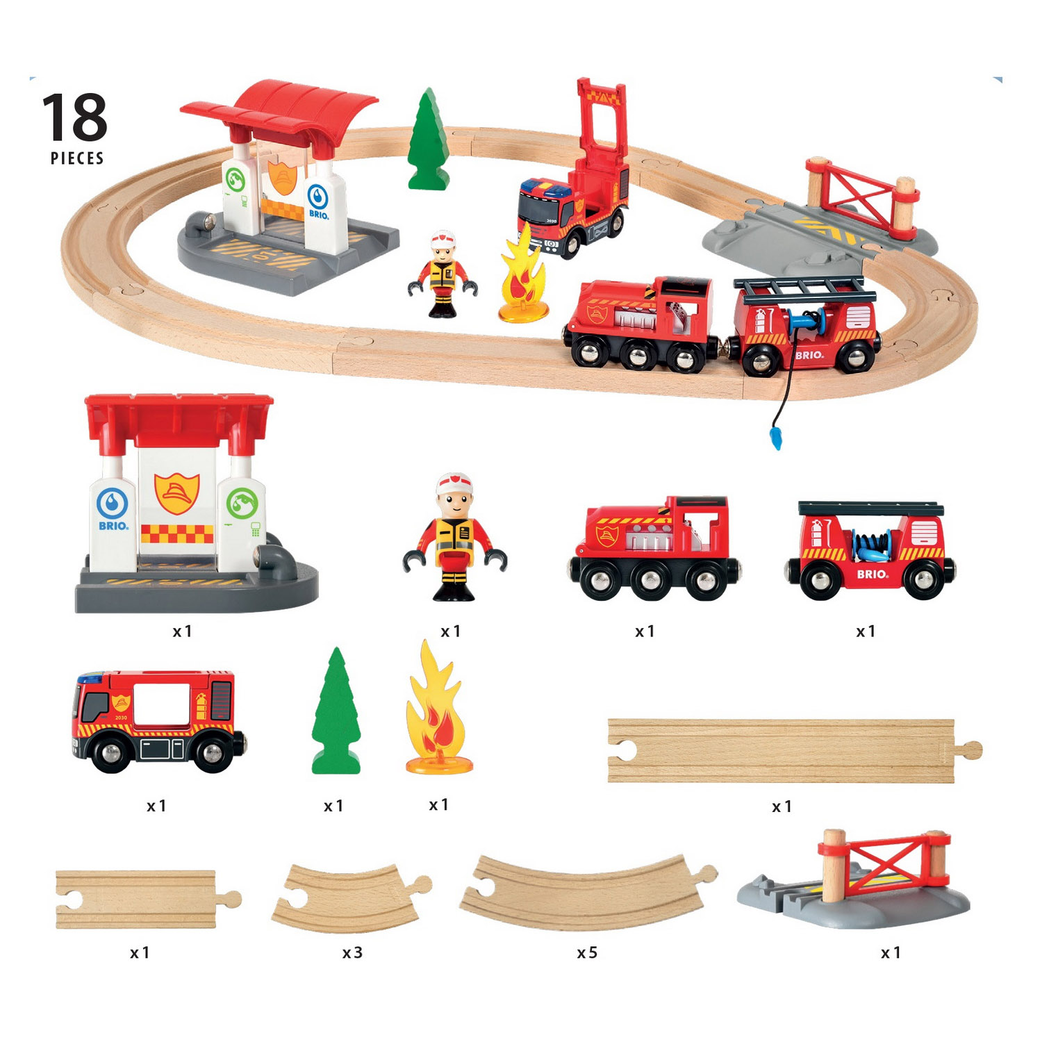 Набор железнодорожный Brio 57 см 33815 - фото 8