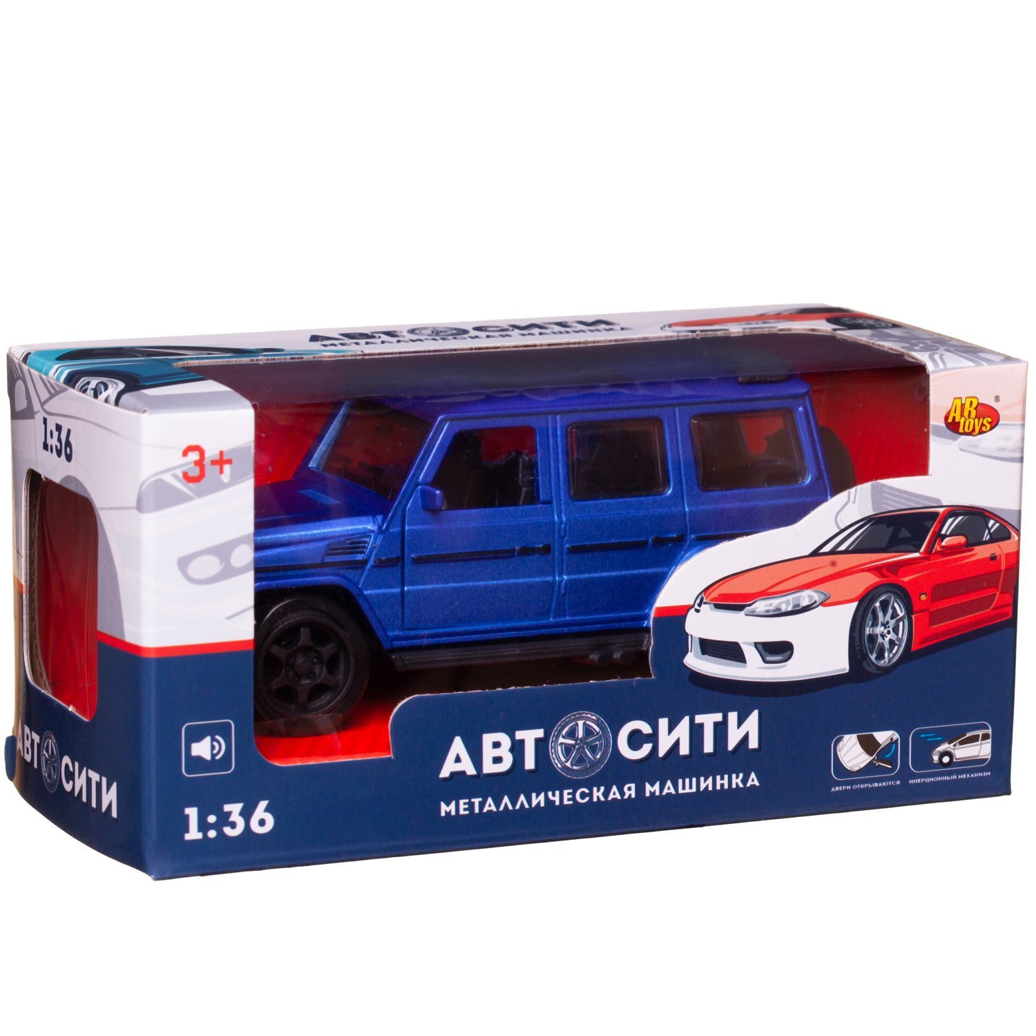 Внедорожник Abtoys АвтоСити 1:36 C-00521/синий - фото 3