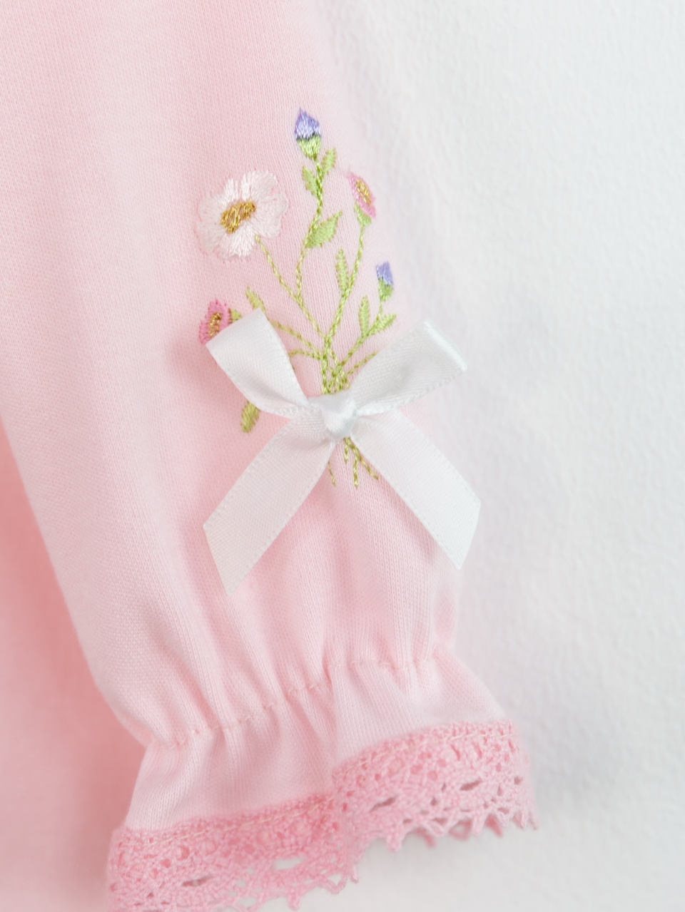 Боди и ползунки с чепчиком Baby boom КН165/2-И Вышивка розовый - фото 3