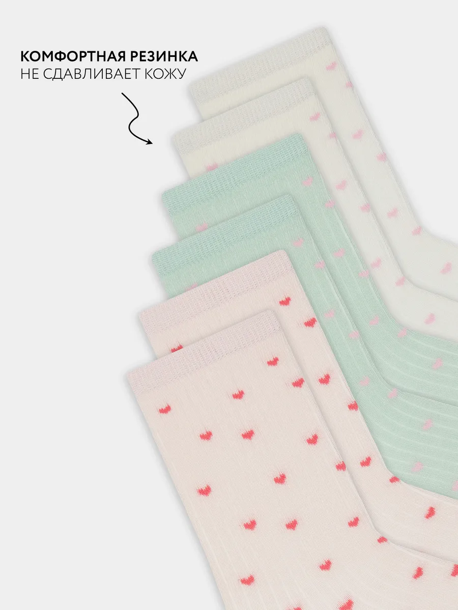 Носки 3 пары Mark Formelle (Марк Формэль) 430A-3165/молочный /св.оливка /розовый меланж/ - фото 5