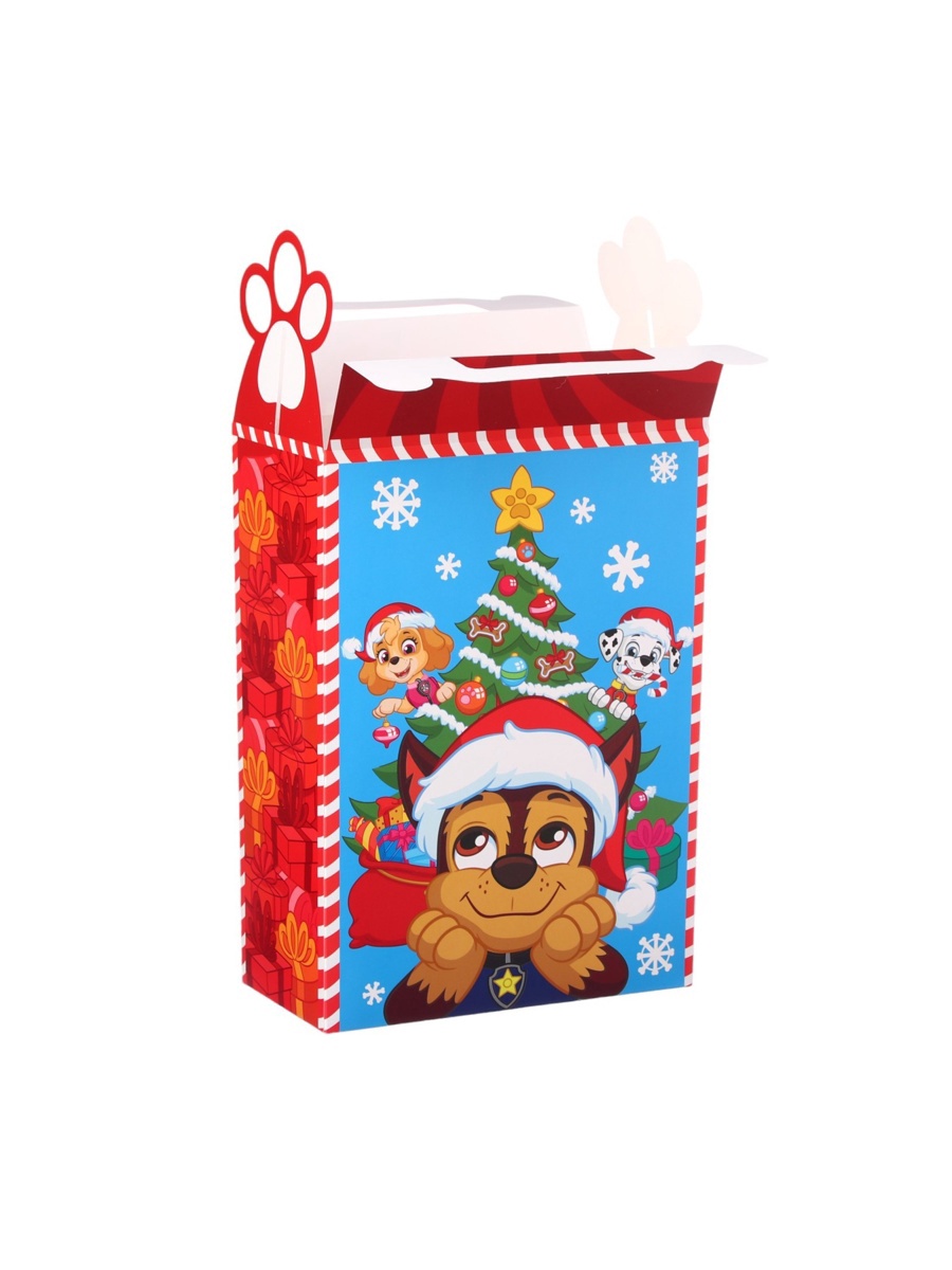 Коробка складная, новогодняя Paw Patrol "С Новым годом", 20 х 33 х 10 см - фото 3