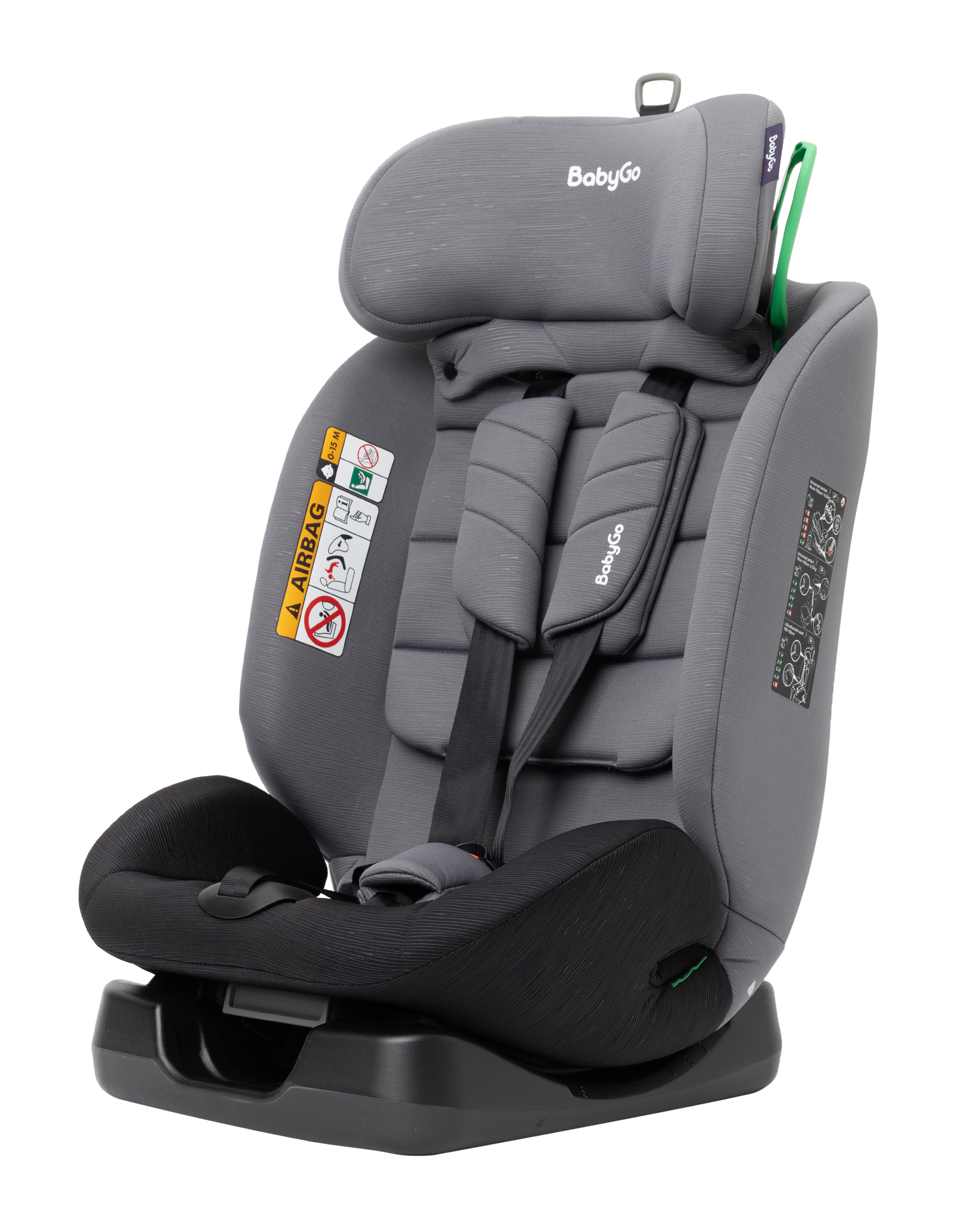 Автокресло BabyGo 4-Stage 0+/1/2/3 (0-36 кг) серый - фото 17