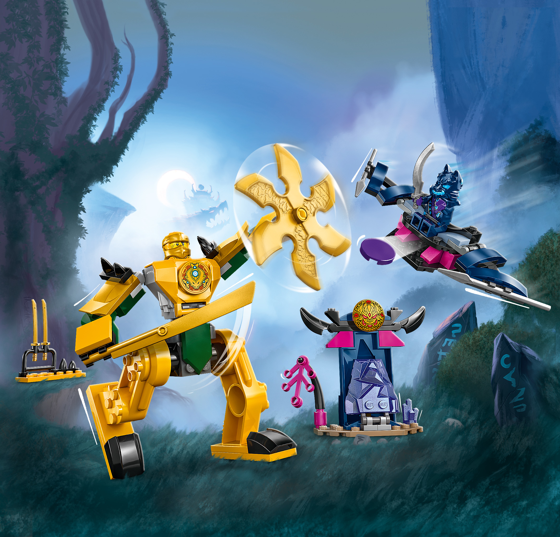 Конструктор LEGO NINJAGO Боевой робот Арина 104 дет. - фото 9