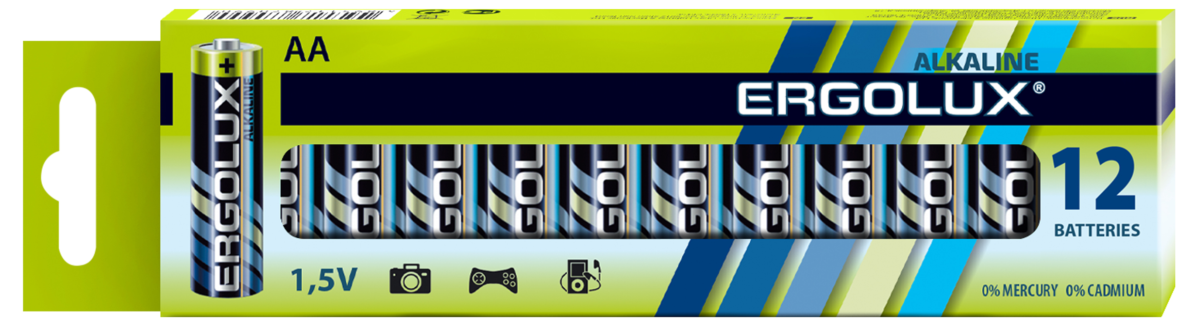 Батарейка алкалиновая Ergolux Alkaline LR6 BP-12 - фото 1