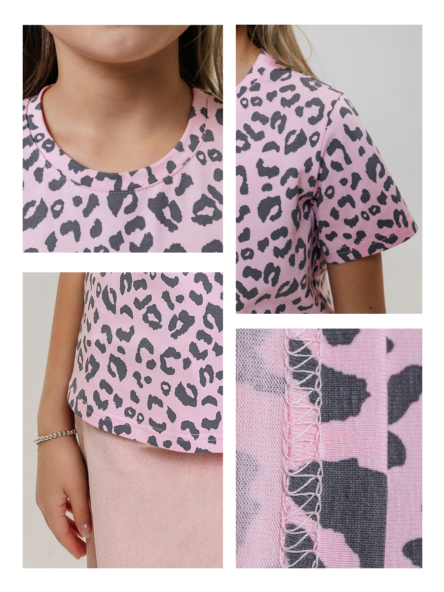 Футболка Селтекс Ю_ФК34 розовый леопард - фото 13