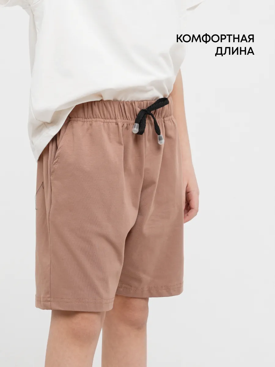 Шорты 3 шт Супер Пупс 3пр/шорты/хаки/шоколад/коричневый - фото 3