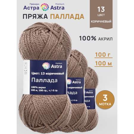 Пряжа для вязания Astra Premium 100г 100м 3шт