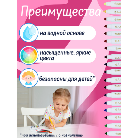 Фломастеры Arte Nuevo 18 цв.