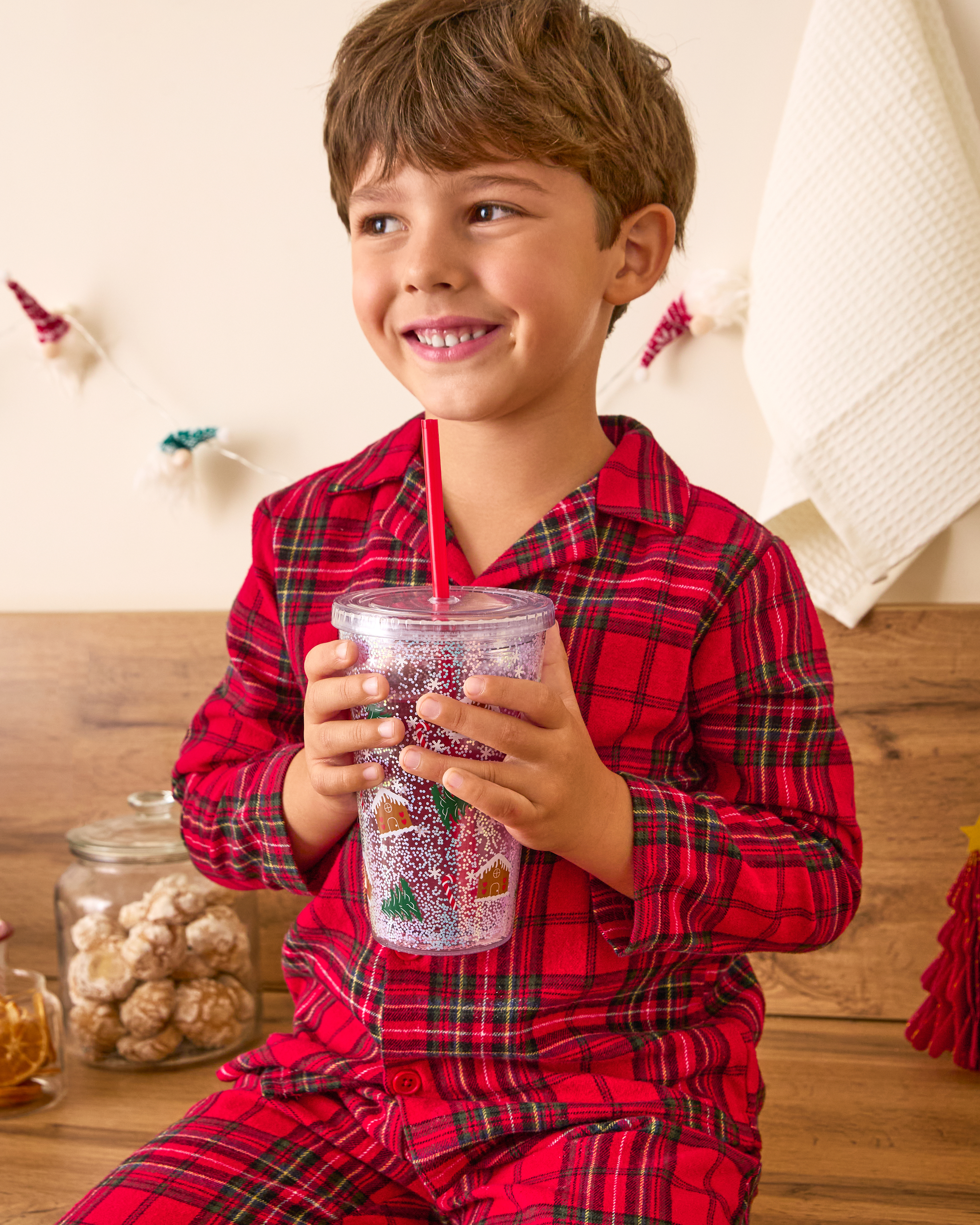 Новогодний стакан с крышкой и трубочкой FUTURINO Home 400 мл W25FH5-NY25di-43 - фото 1