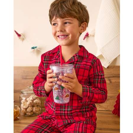 Новогодний стакан с крышкой и трубочкой FUTURINO Home 400 мл