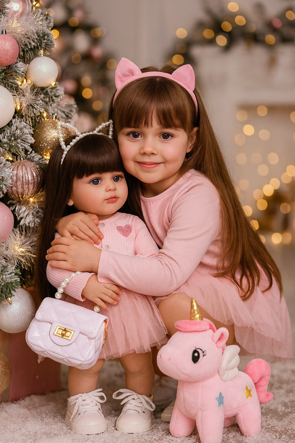 Кукла классическая RebornChild высота 55 см брюнетка/ушки - фото 5
