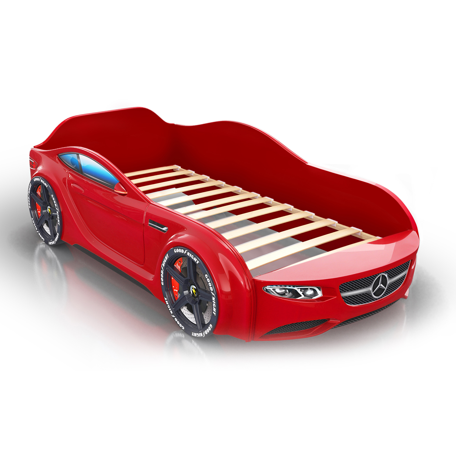 Кровать машина детская ROMACK Baby красная 150*70 см с матрасом - фото 2