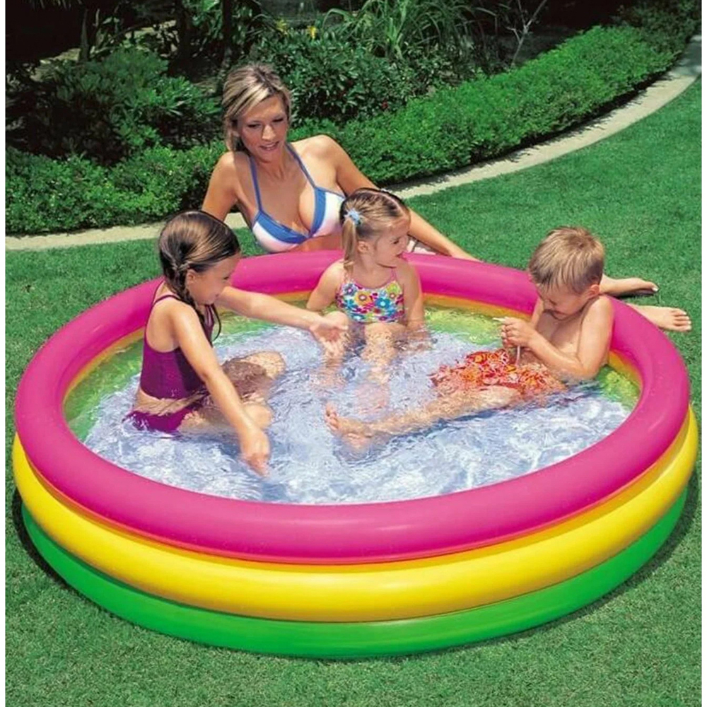 Бассейн Intex 147x33см с надувным дном - фото 2