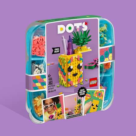 Конструктор LEGO DOTS Подставка Ананас блочный
