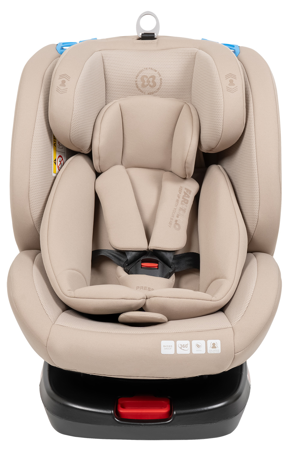 Автокресло Farfello YB102A Isofix 0+/1/2/3 (0-36 кг) бежевый - фото 9