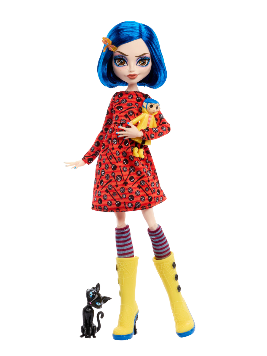 Кукла модельная Monster High Коралина в Стране Кошмаров высота 27 см JHK65 - фото 6