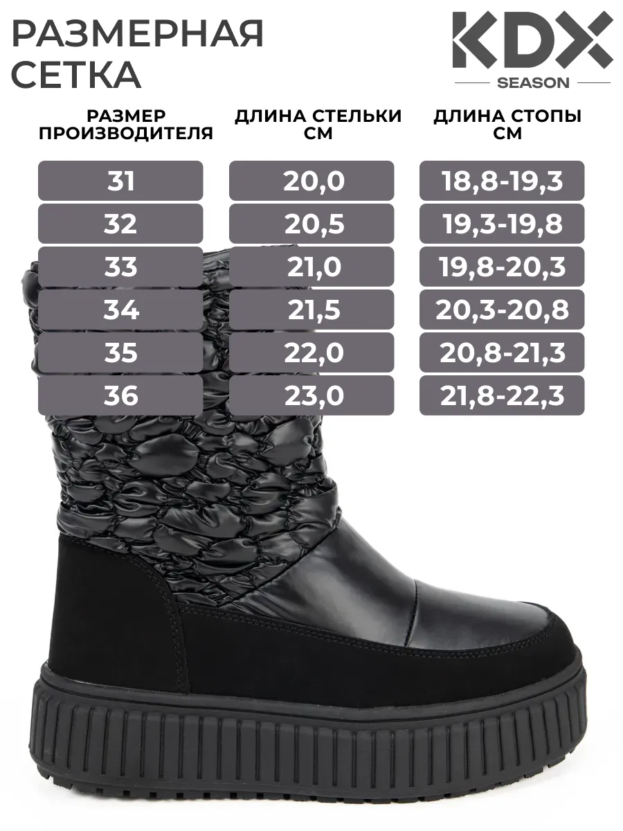 Сапоги KDX FLFW-06 silver - фото 4
