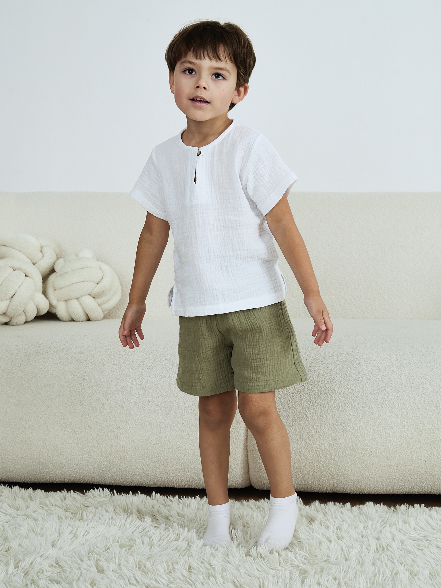 Шорты MOUN Шорты_муслин_хаки - фото 13