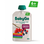 Пюре BabyGo с творогом черникой и смородиной с 6 мес 90 г
