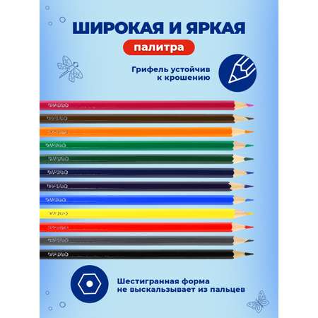 Карандаши цветные CReATiViKi 12 шт.