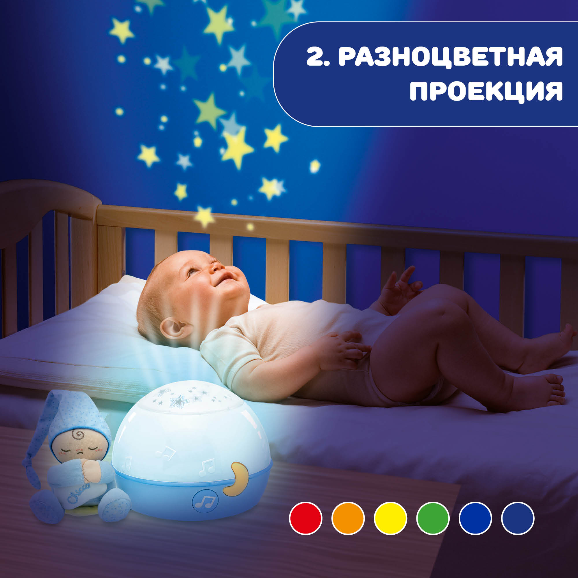 Игрушка проектор, ночник Chicco Первые грезы - фото 6