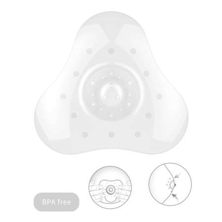 Накладки на грудь Babyono силиконовые 2 шт. размер М