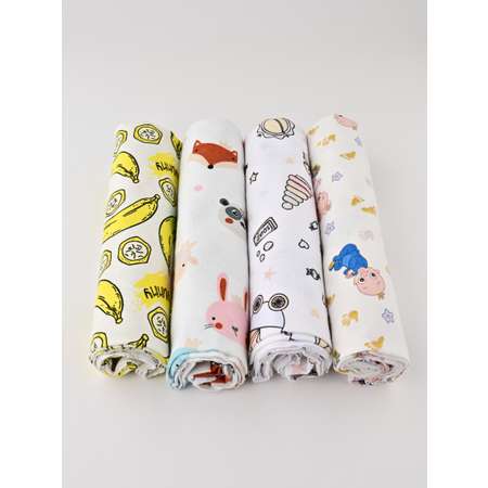 Комплект фланелевых пеленок Jasikids 4 шт