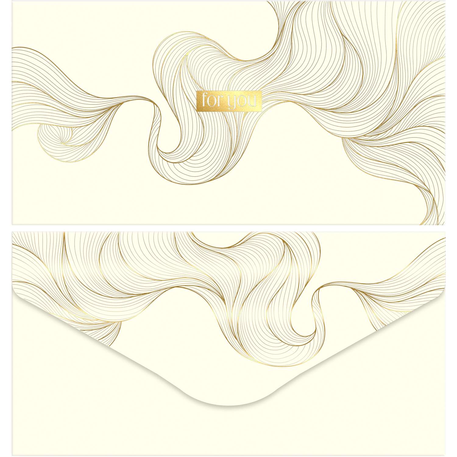 Конверт для денег Meshu Gold flower 85*164мм матовая ламинация фольга в ассортименте MS_65052 - фото 4