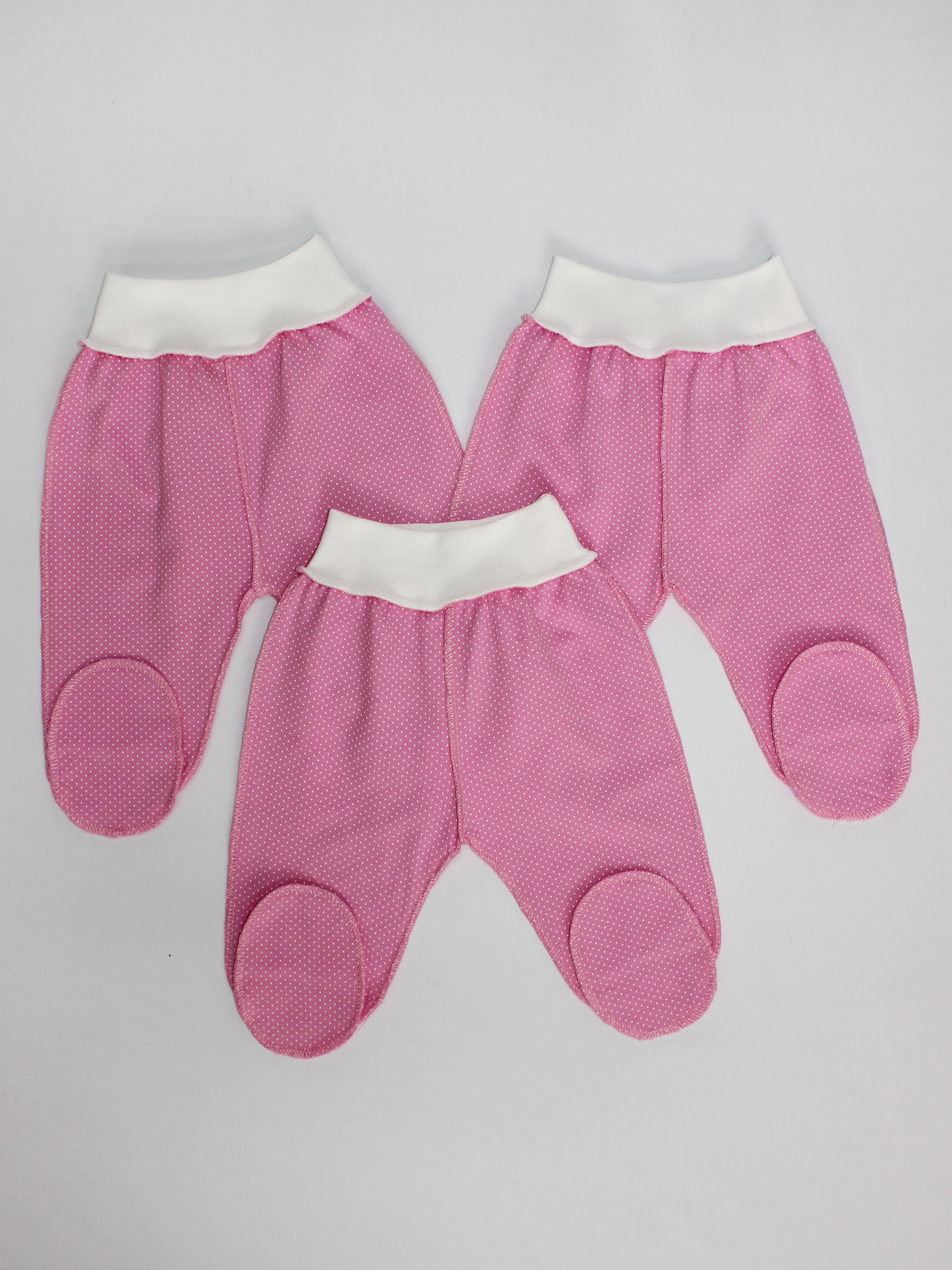 Ползунки 3 шт Шустрая пчелка 3201Розовыйгорох - фото 4