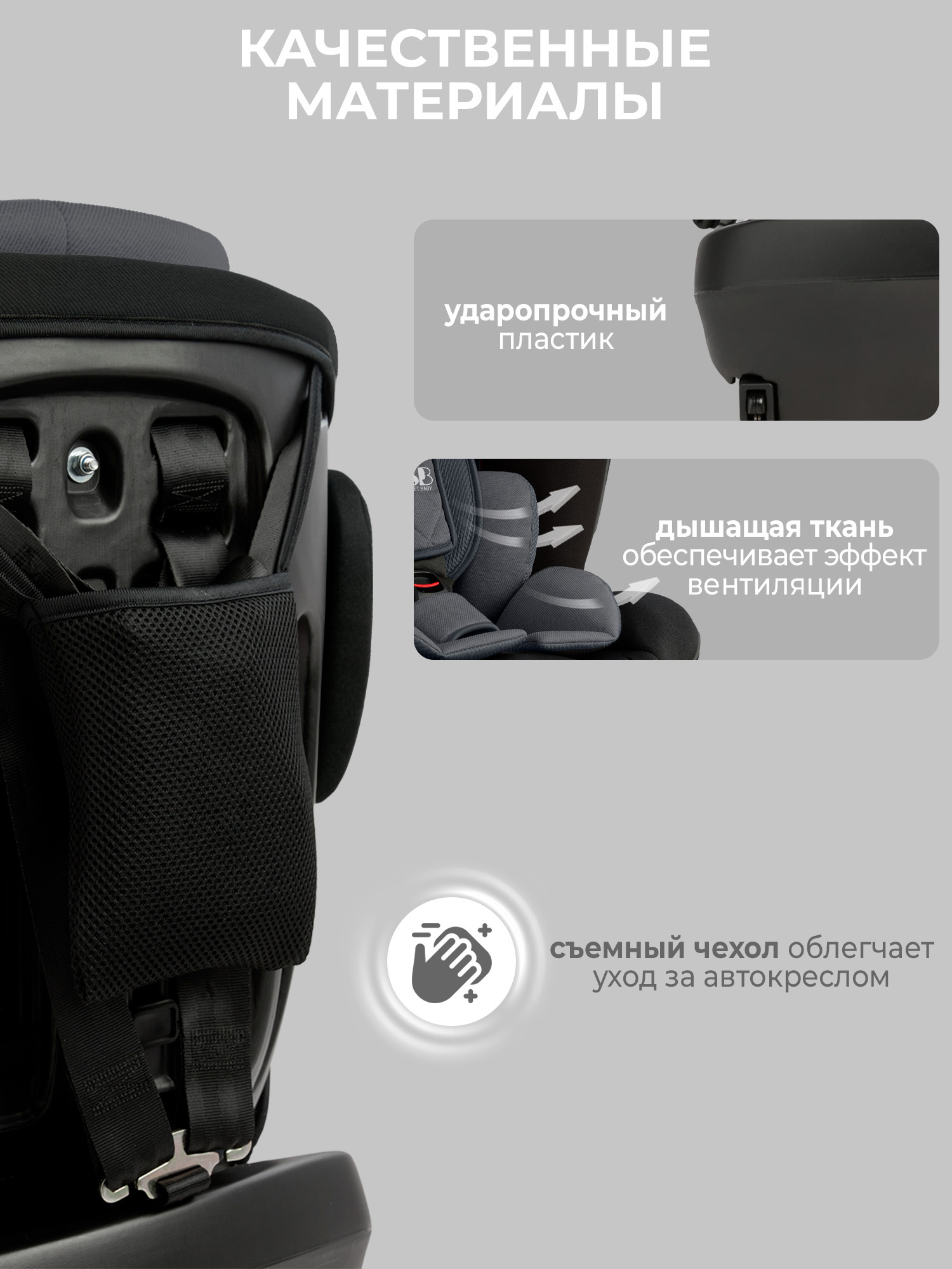 Автокресло Sweet Baby Crosstour Isofix 0+/1/2/3 (0-36 кг) многоцветный - фото 4