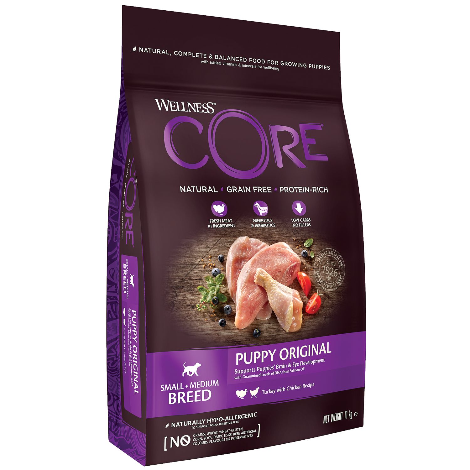 Корм для щенков Wellness CORE мелких и средних индейка курица 10кг - фото 9