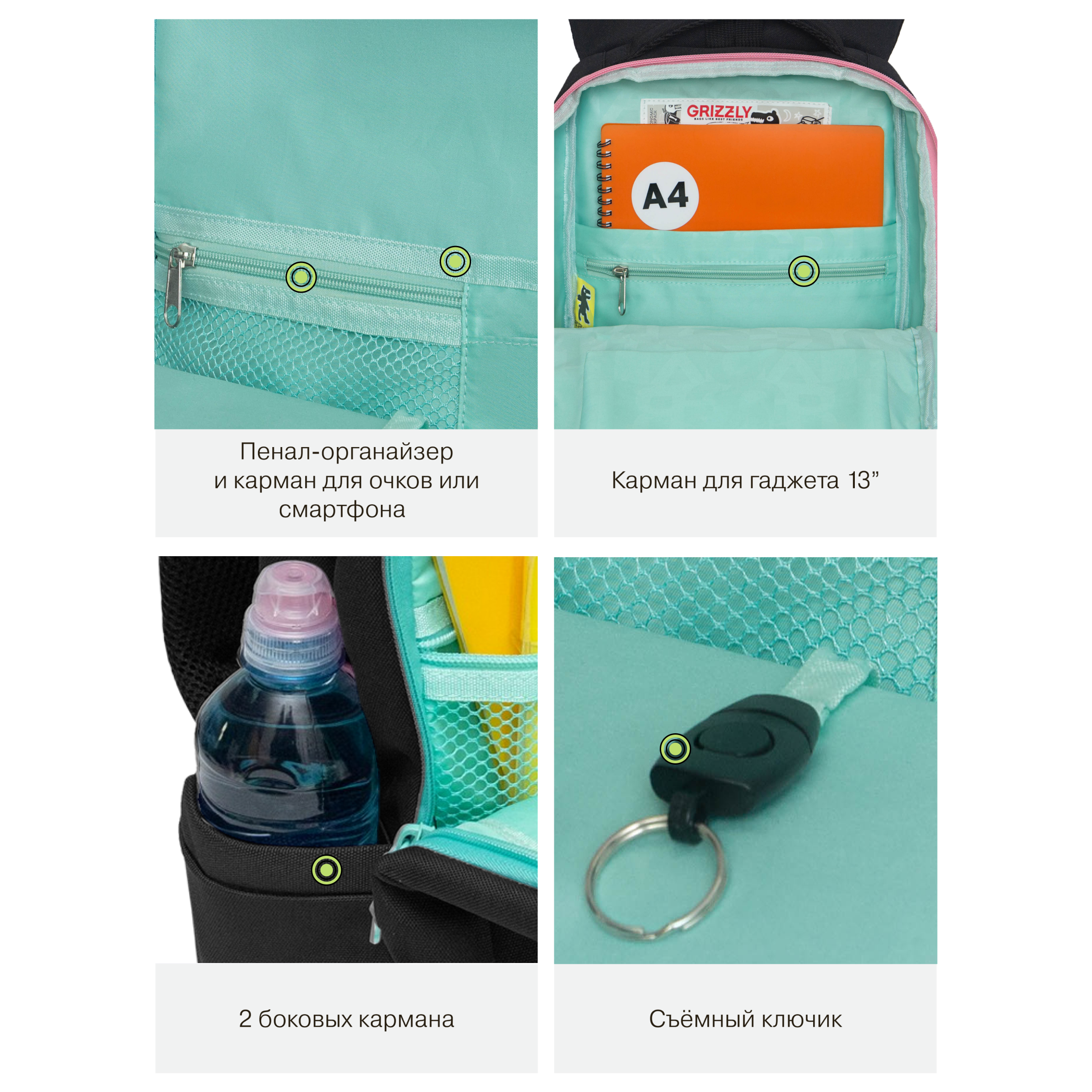 Рюкзак Grizzly для девочки - фото 11