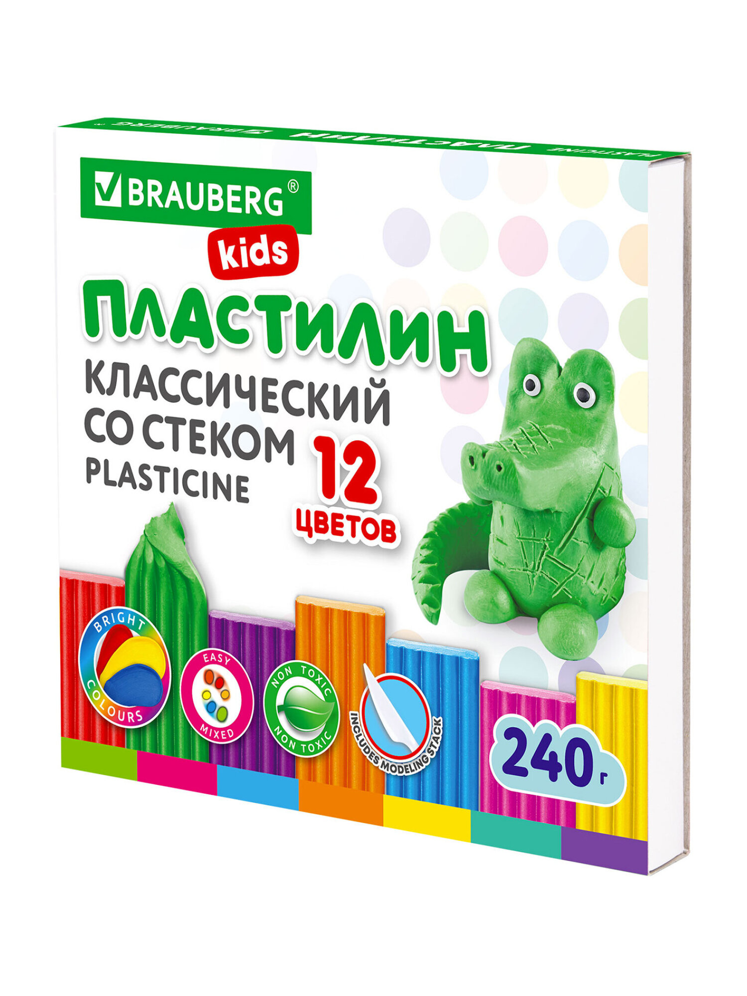 Пластилин Brauberg 12 цв. - фото 10