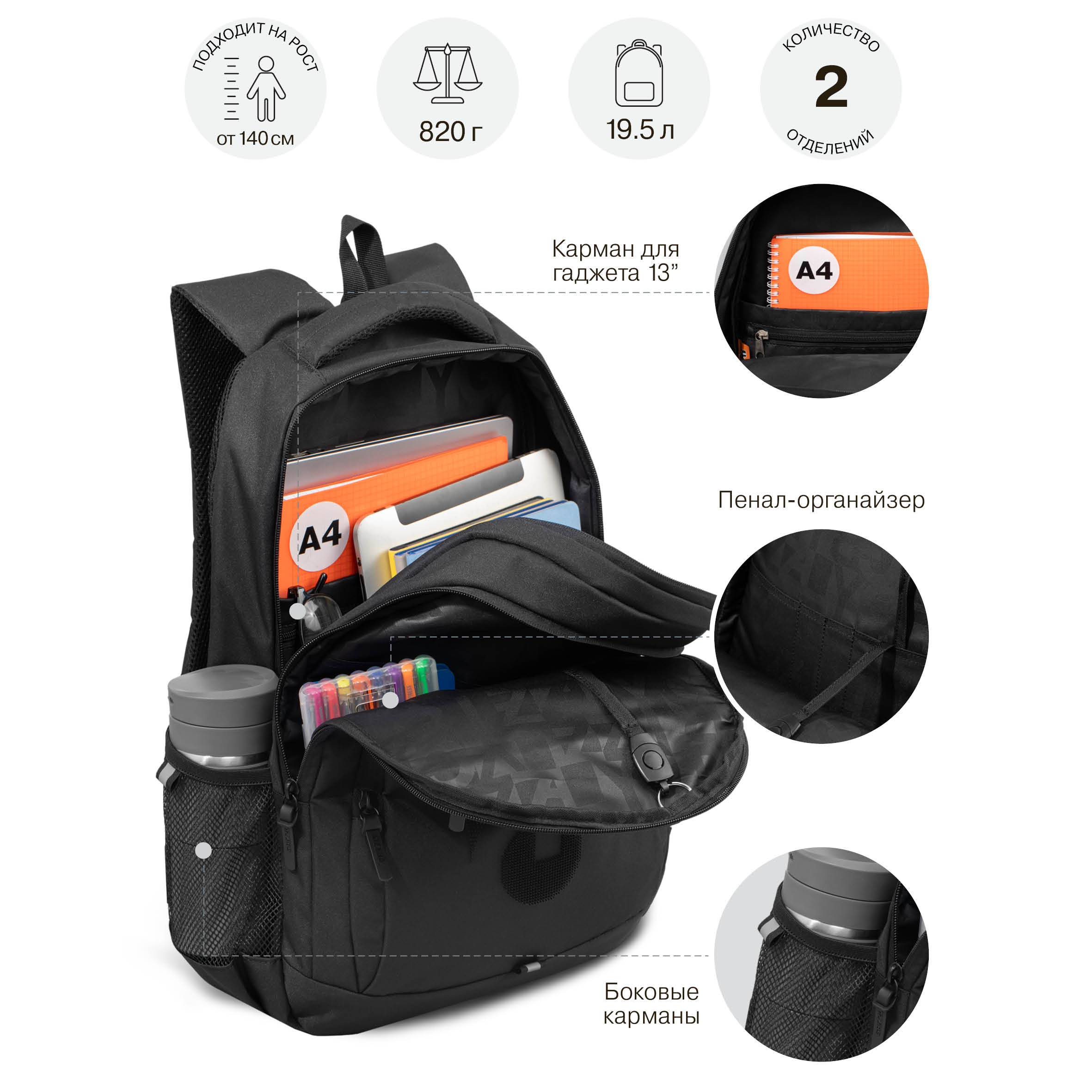 Рюкзак Grizzly для мальчика - фото 8