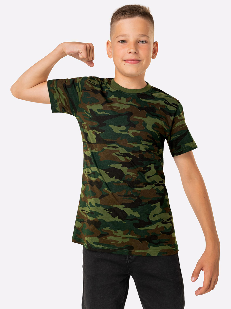 Футболка HappyFox HF9114флора.зеленый - фото 1