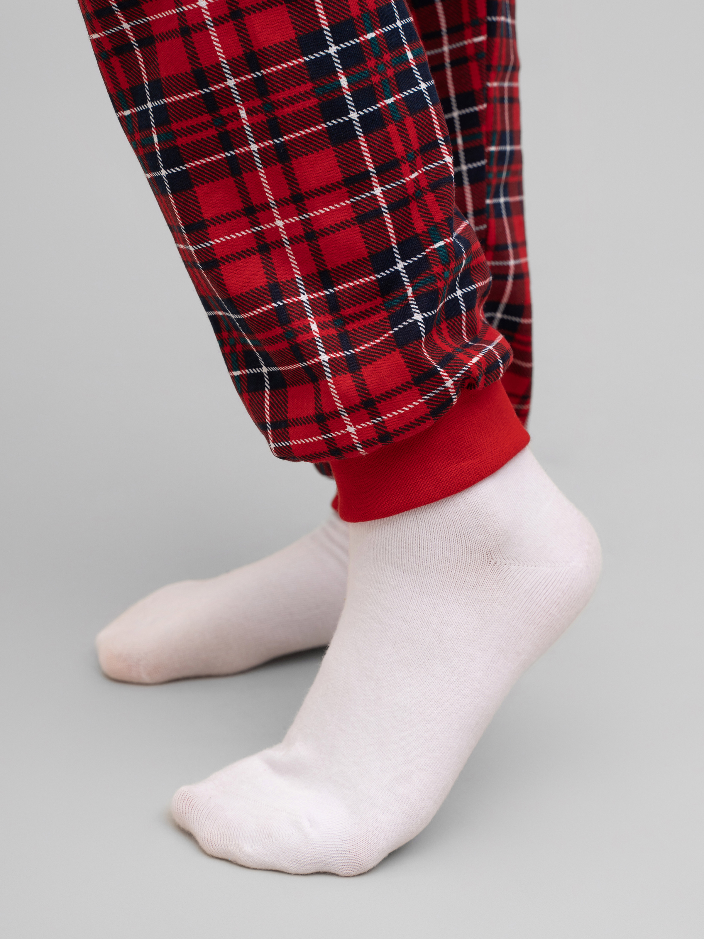 Пижама Утенок 827п красный клетка гномы - фото 11