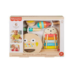 Игрушка музыкальная Fisher Price Деревянные музыкальные инструм маракас, ксилофон, кастаньеты, бубен, флейта