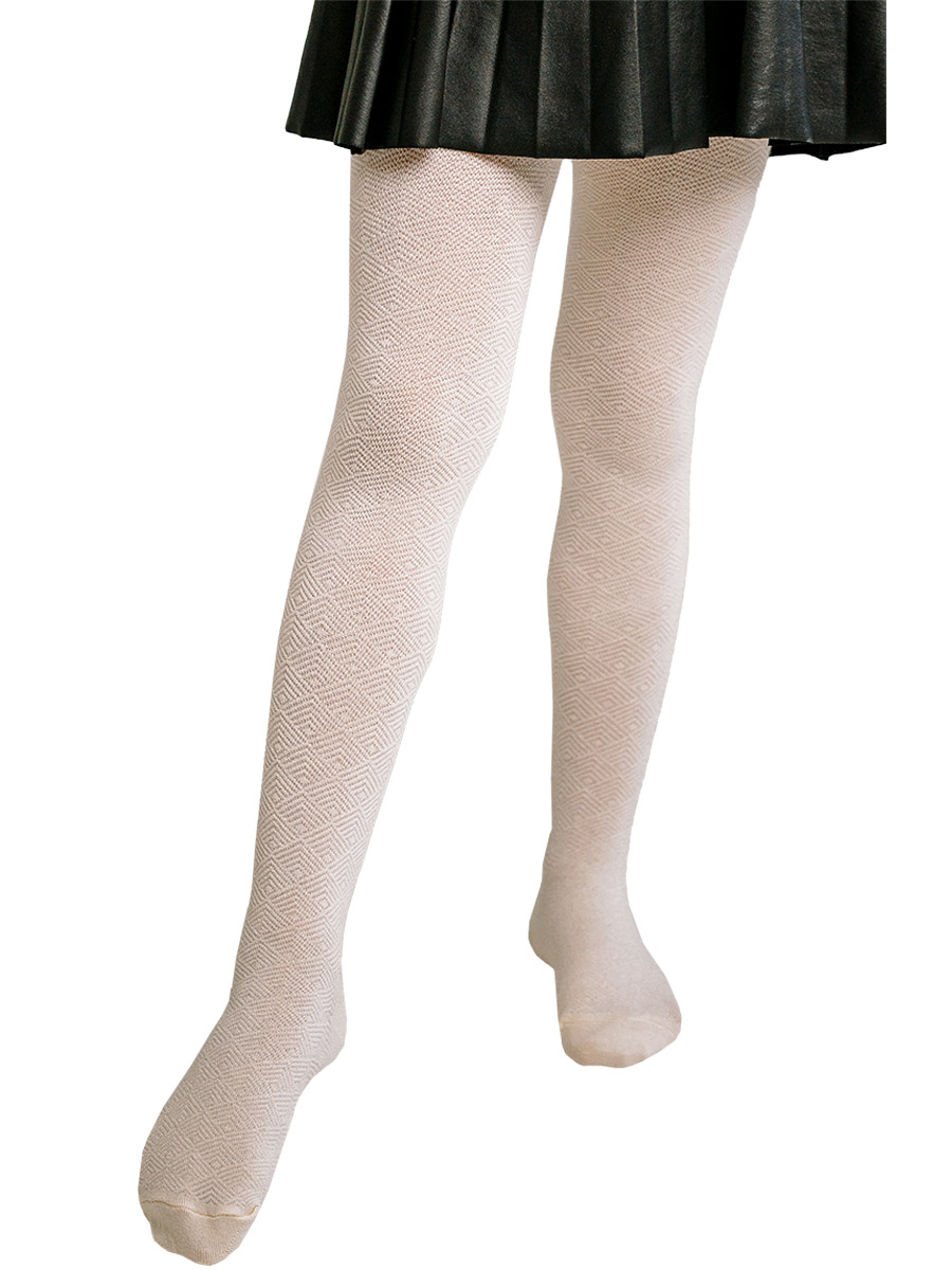 Колготки Ишимбайская чулочная фабрика WL-754 Ромбики крем 2 М - фото 2