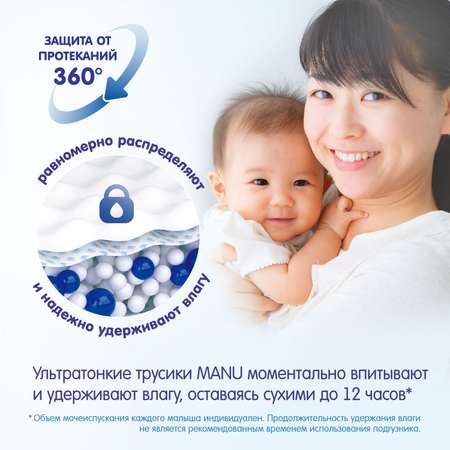 Трусики MANU ультратонкие M (6-11 кг) 66 шт.