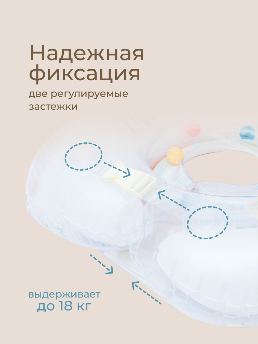 Круг для купания ROXY-KIDS Flipper Ангел белый - фото 9