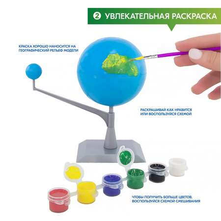 Набор для моделирования 4M Макет Земля-Луна. Собери и раскрась